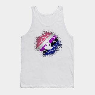 Paint Splatter Gender Fluid Pride Flag Lotus Symbol Tank Top